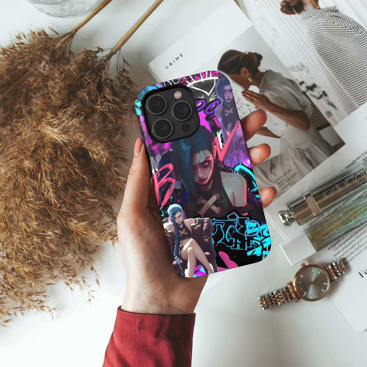 Arcane Cyberpunk Style Phone Case iPhone Samsung Cover Pixel 4053 - Image 4