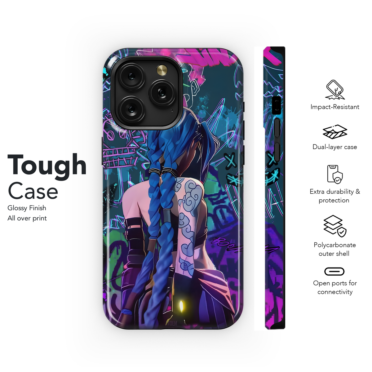 Arcane Neon Graffiti Art Phone Case iPhone Samsung Cover Pixel 4052 - Image 6