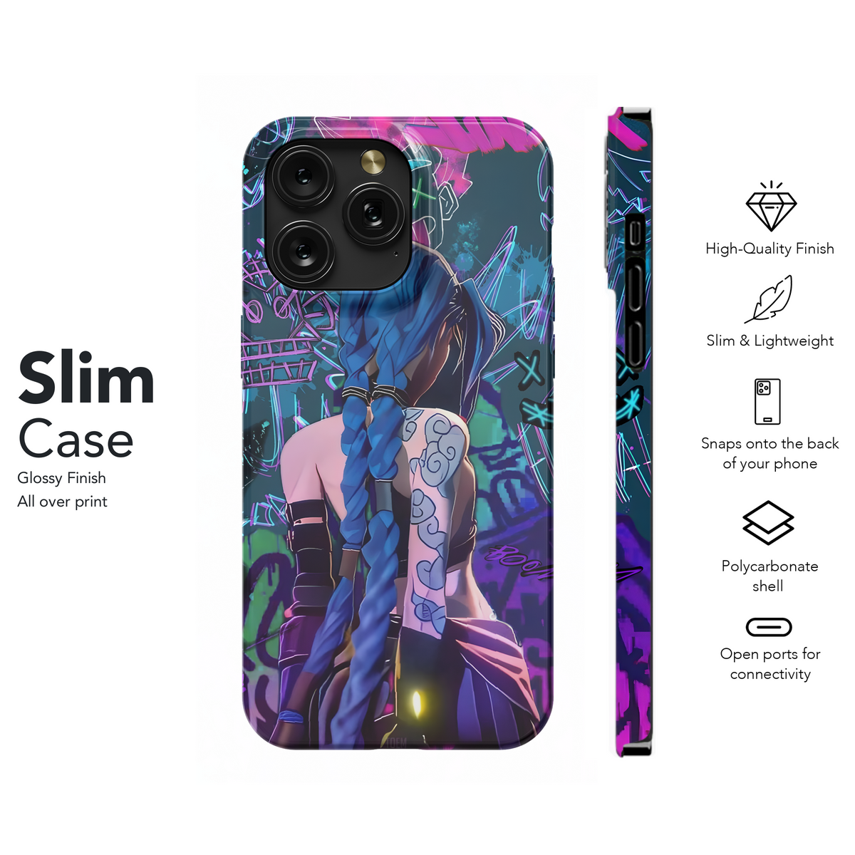 Arcane Neon Graffiti Art Phone Case iPhone Samsung Cover Pixel 4052 - Image 7