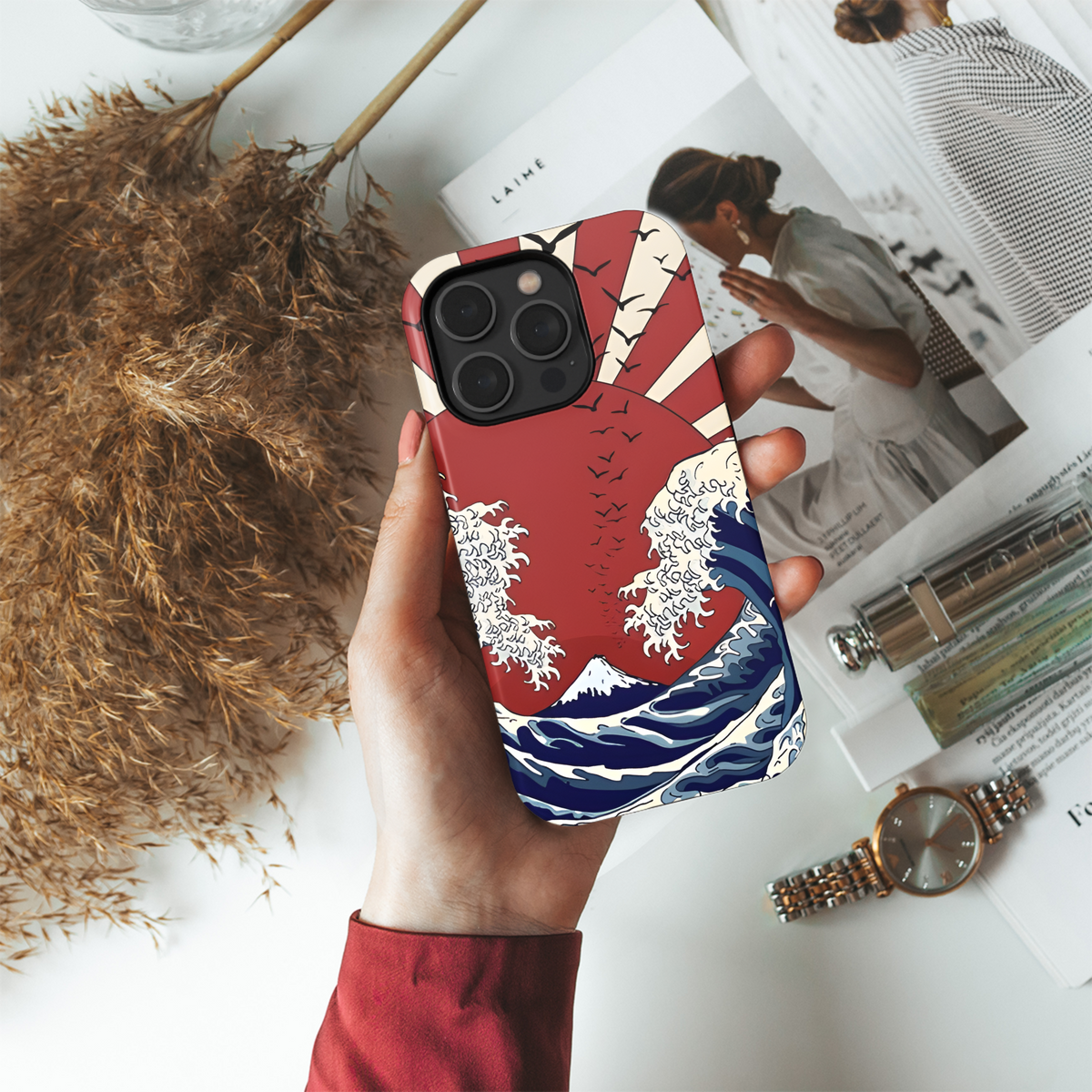 Asian Style Nautical Phone Case iPhone Samsung Cover Pixel 2222 - Image 4