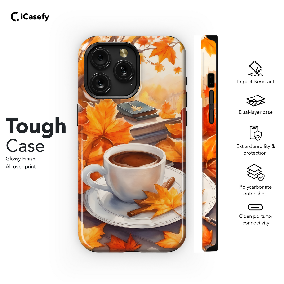 Autumn Decoration With Coffee  Phone Case iPhone Samsung Cover Pixel 1758 - Image 6