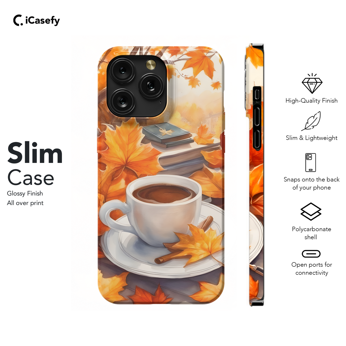 Autumn Decoration With Coffee  Phone Case iPhone Samsung Cover Pixel 1758 - Image 7