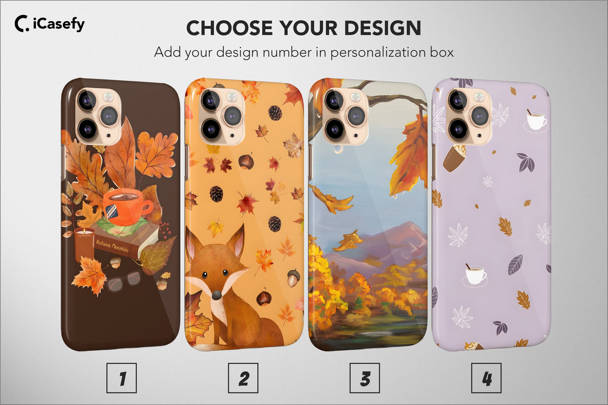 Autumn Fall Animal Fox Phone Case Aesthetic Cartoon Cover - Image 1