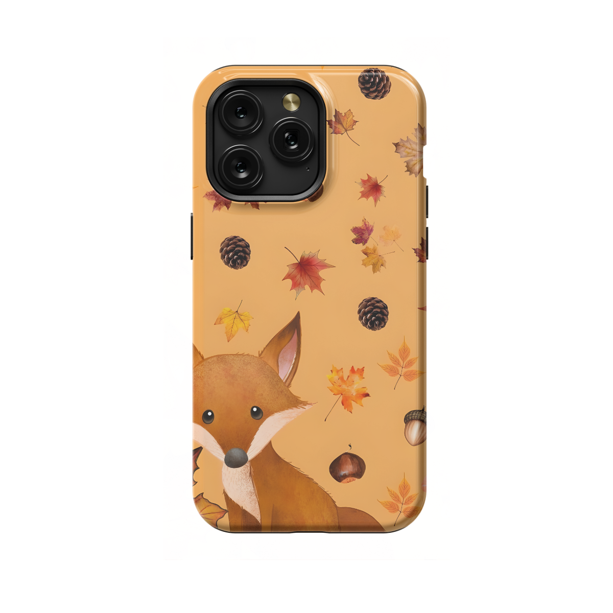 Autumn Fox in Fall Cones Phone Case iPhone Samsung Pixel & More 222 - Image 1