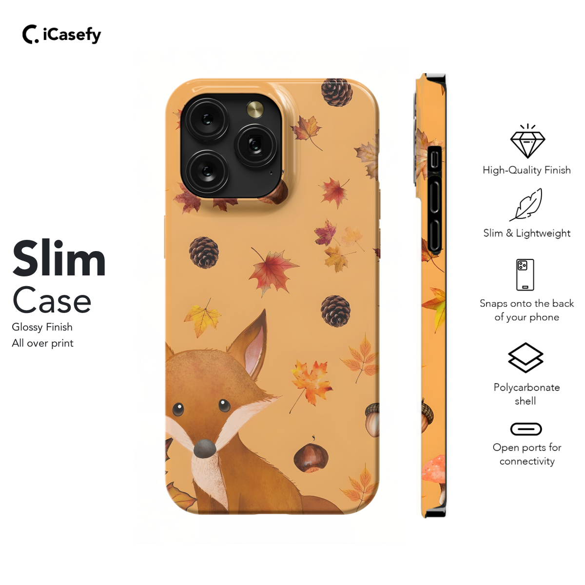 Autumn Fox in Fall Cones Phone Case iPhone Samsung Pixel & More 222 - Image 6