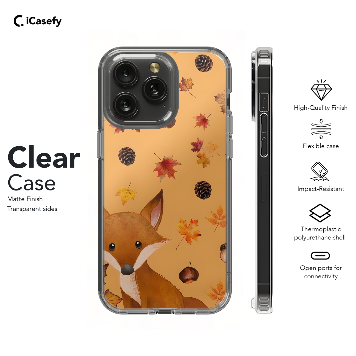 Autumn Fox in Fall Cones Phone Case iPhone Samsung Pixel & More 222 - Image 7