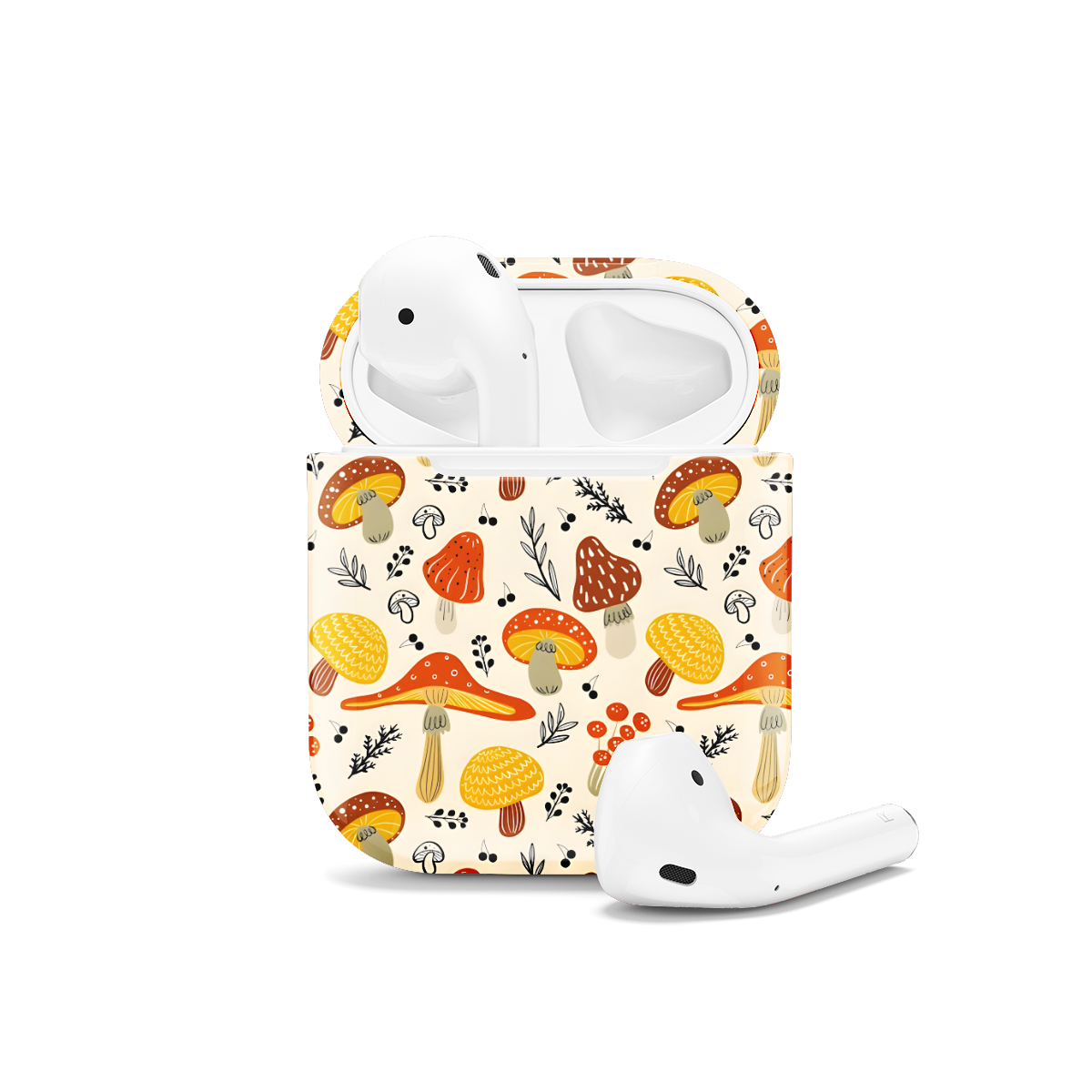 Autumn Hand Drawn Mushrooms AirPods Case AirPods Pro AirPods Pro 2 AirPods 3 AirPods 2 Glossy 1146 - Image 1