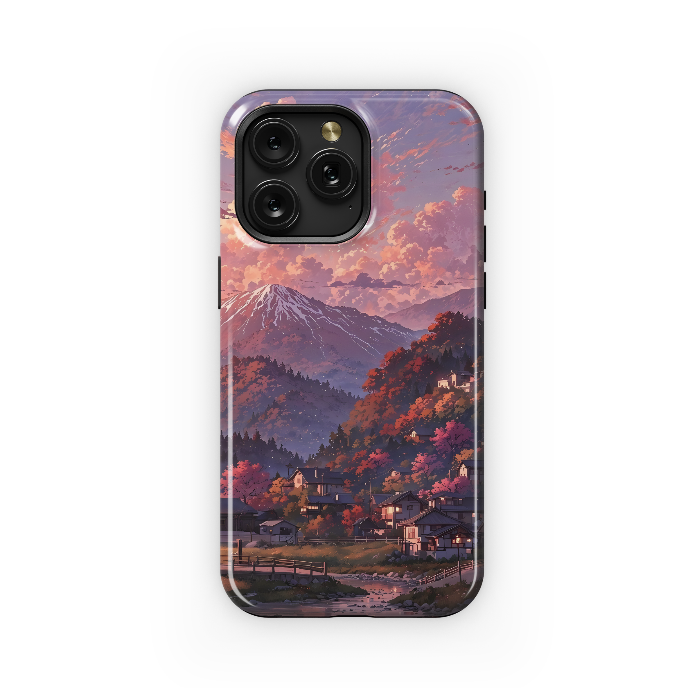 Autumn Mountain Village
 Phone Case iPhone Samsung Cover Pixel 4514 - Image 1