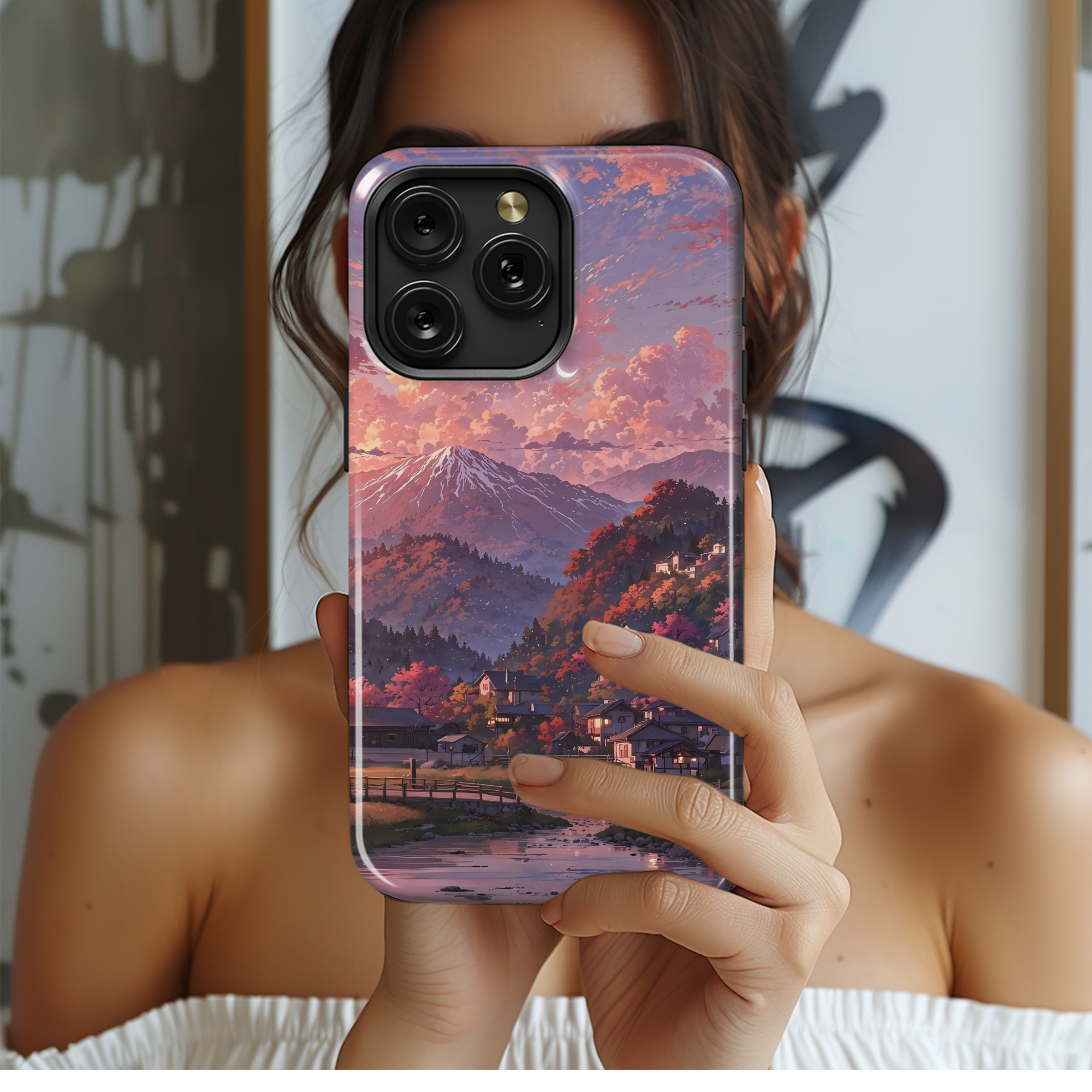 Autumn Mountain Village
 Phone Case iPhone Samsung Cover Pixel 4514 - Image 2