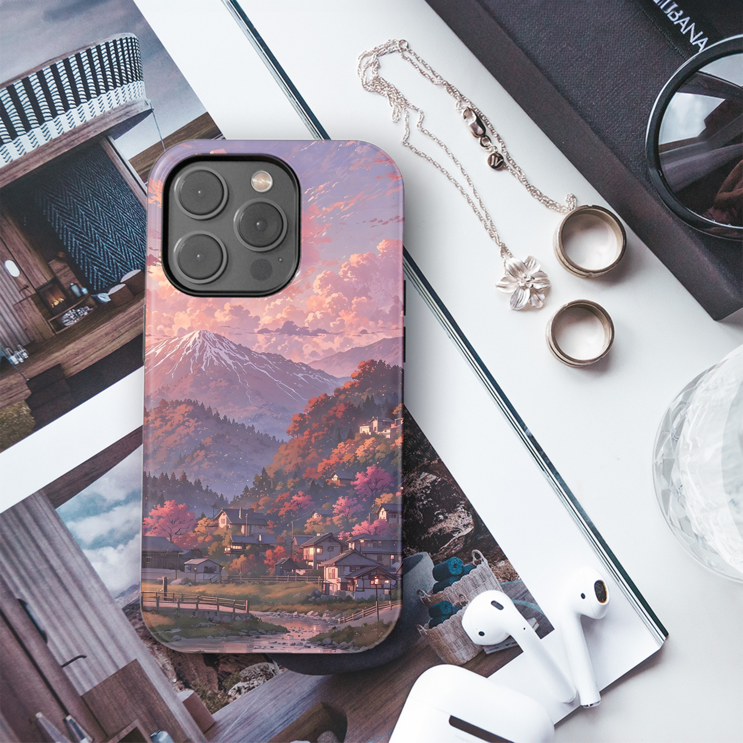 Autumn Mountain Village
 Phone Case iPhone Samsung Cover Pixel 4514 - Image 3