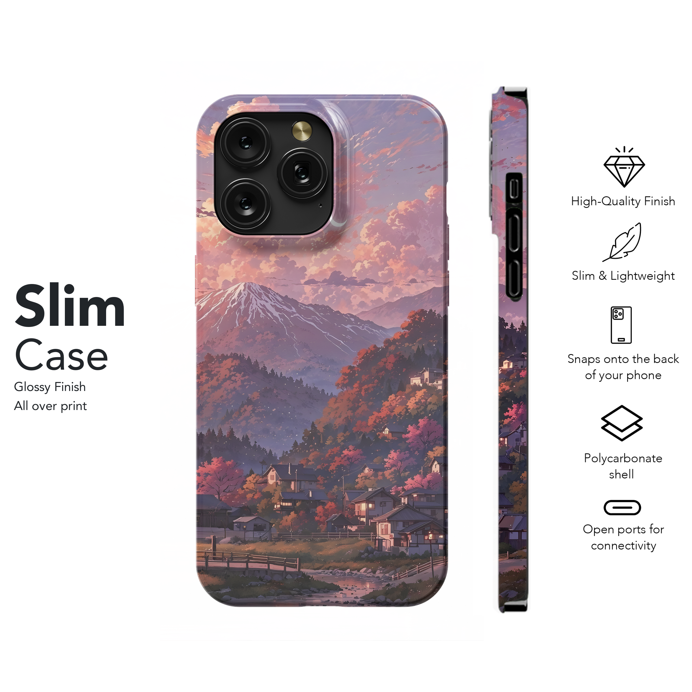 Autumn Mountain Village
 Phone Case iPhone Samsung Cover Pixel 4514 - Image 7