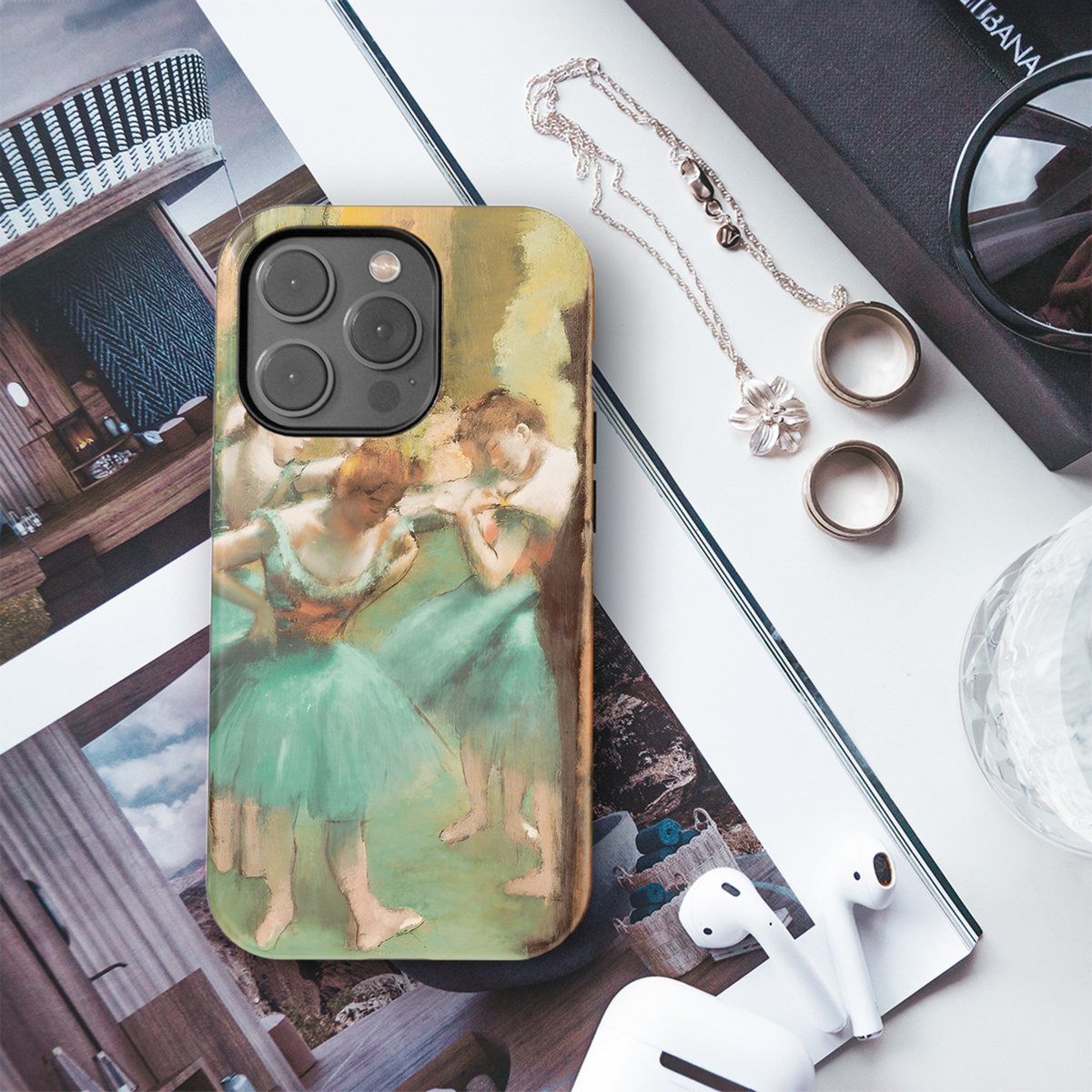 Ballerina Painting by Edgar Degas Phone Case iPhone Samsung Cover Pixel 2403 - Image 3