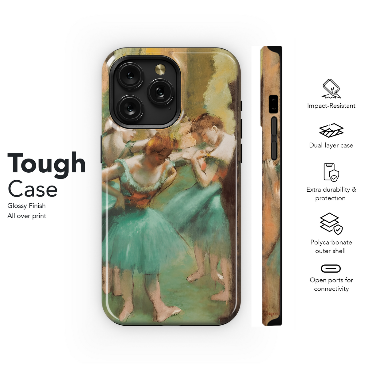 Ballerina Painting by Edgar Degas Phone Case iPhone Samsung Cover Pixel 2403 - Image 6