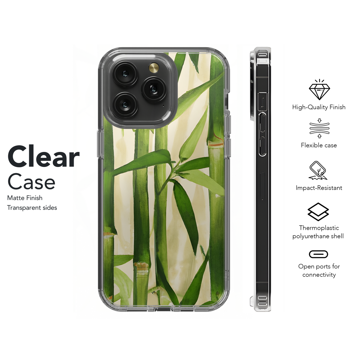 Bamboo Leaves Phone Case iPhone Samsung Cover Pixel 3647 - Image 8