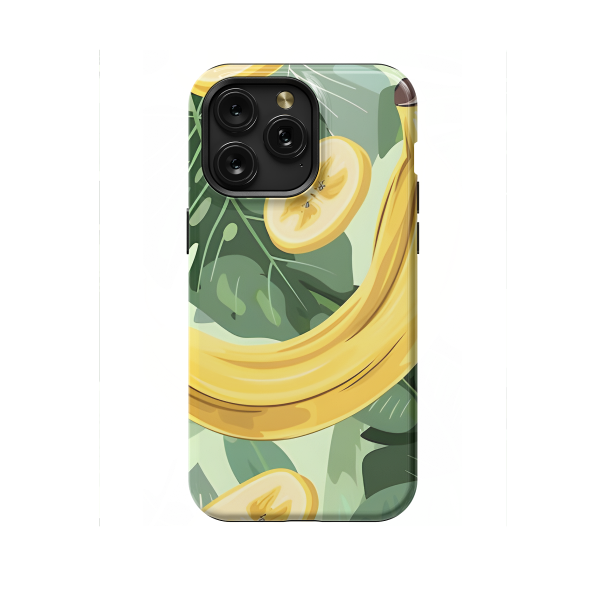 Banana and geen leaves Phone Case iPhone Samsung Cover Pixel 1174 - Image 1