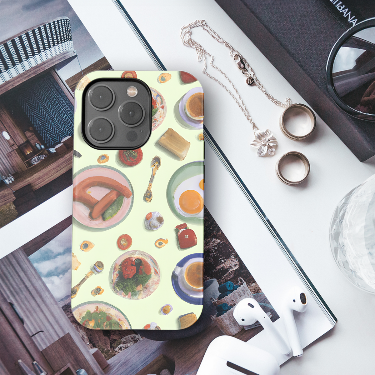 Baroque Breakfast Phone Case iPhone Samsung Cover Pixel 3496 - Image 3