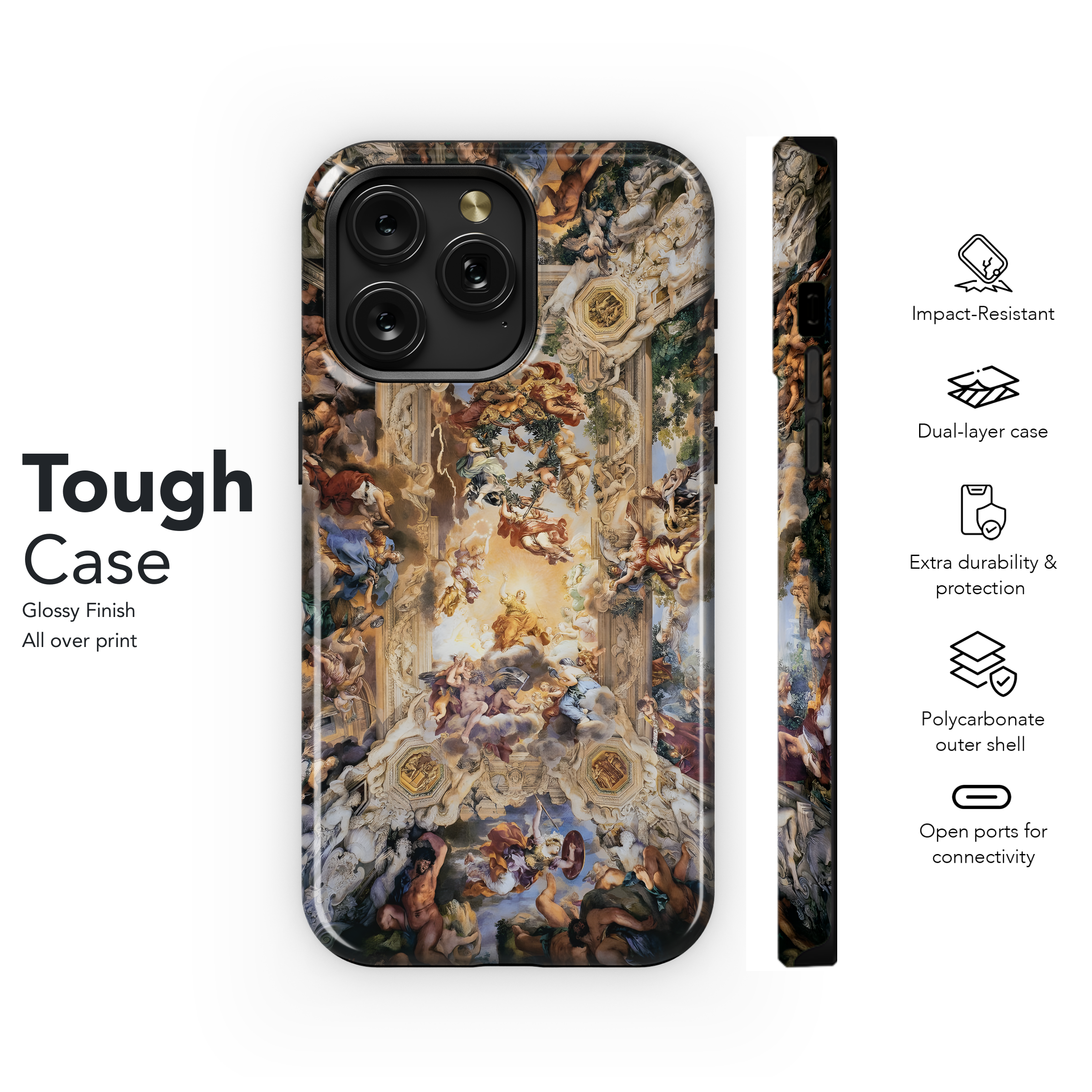 Baroque Ceiling Art
 Phone Case iPhone Samsung Cover Pixel 4450 - Image 6