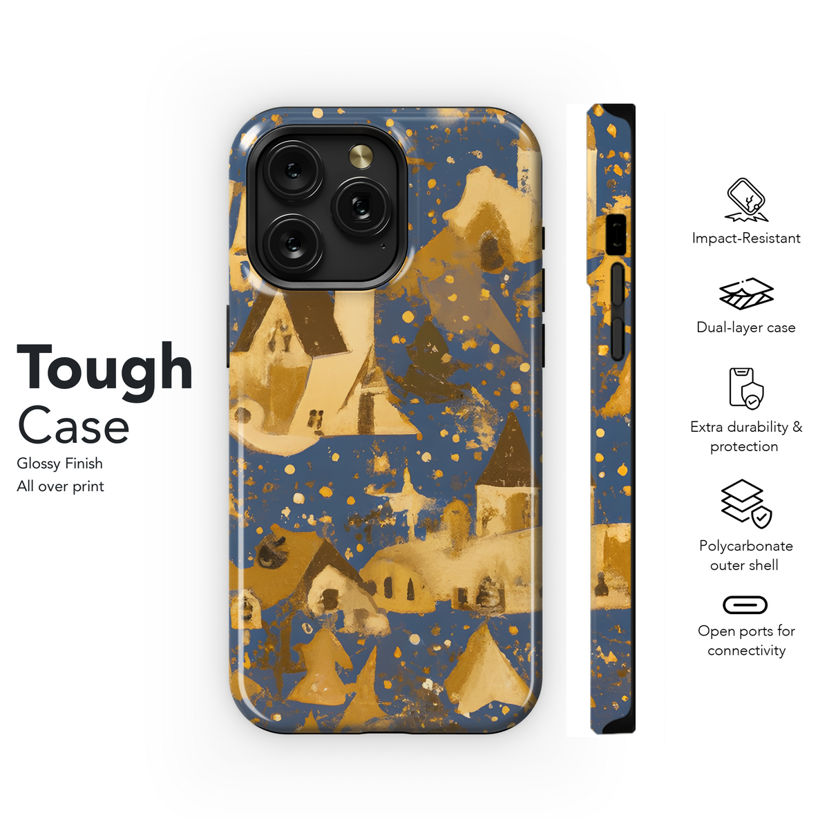 Baroque Winter Village Phone Case iPhone Samsung Cover Pixel 3606 - Image 6