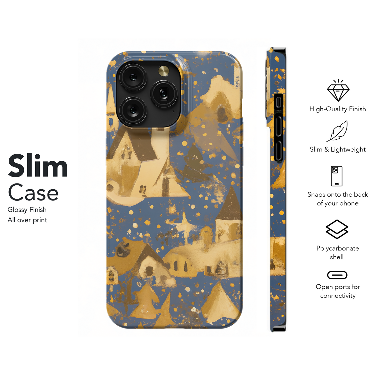 Baroque Winter Village Phone Case iPhone Samsung Cover Pixel 3606 - Image 7