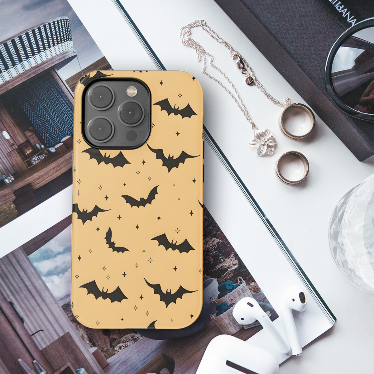 Bat Sky Seamless Phone Case iPhone Samsung Cover Pixel 2172 - Image 3