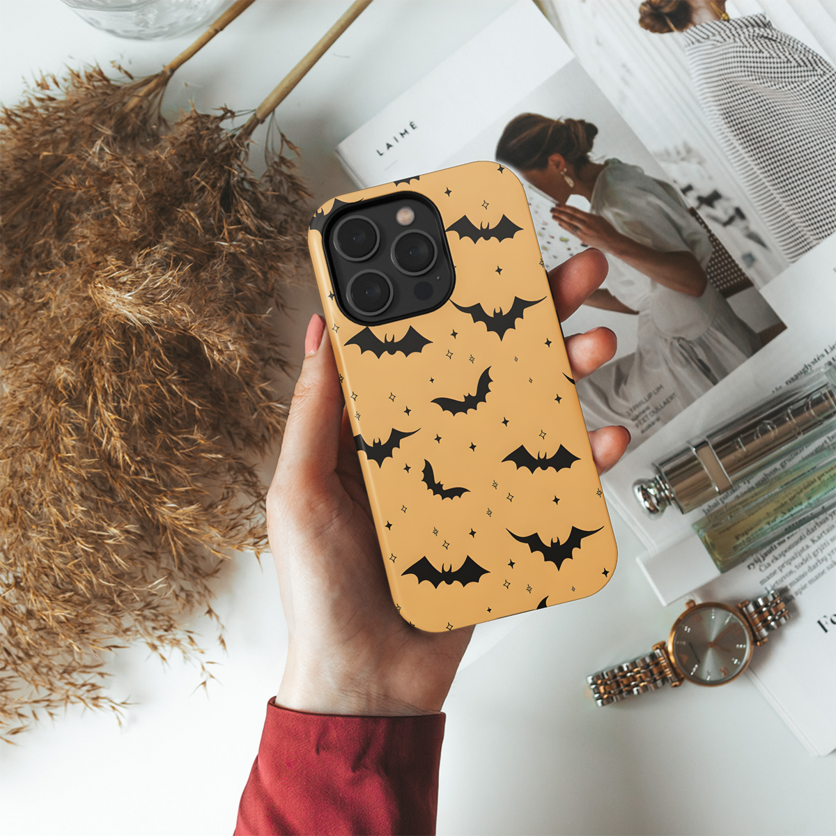 Bat Sky Seamless Phone Case iPhone Samsung Cover Pixel 2172 - Image 4