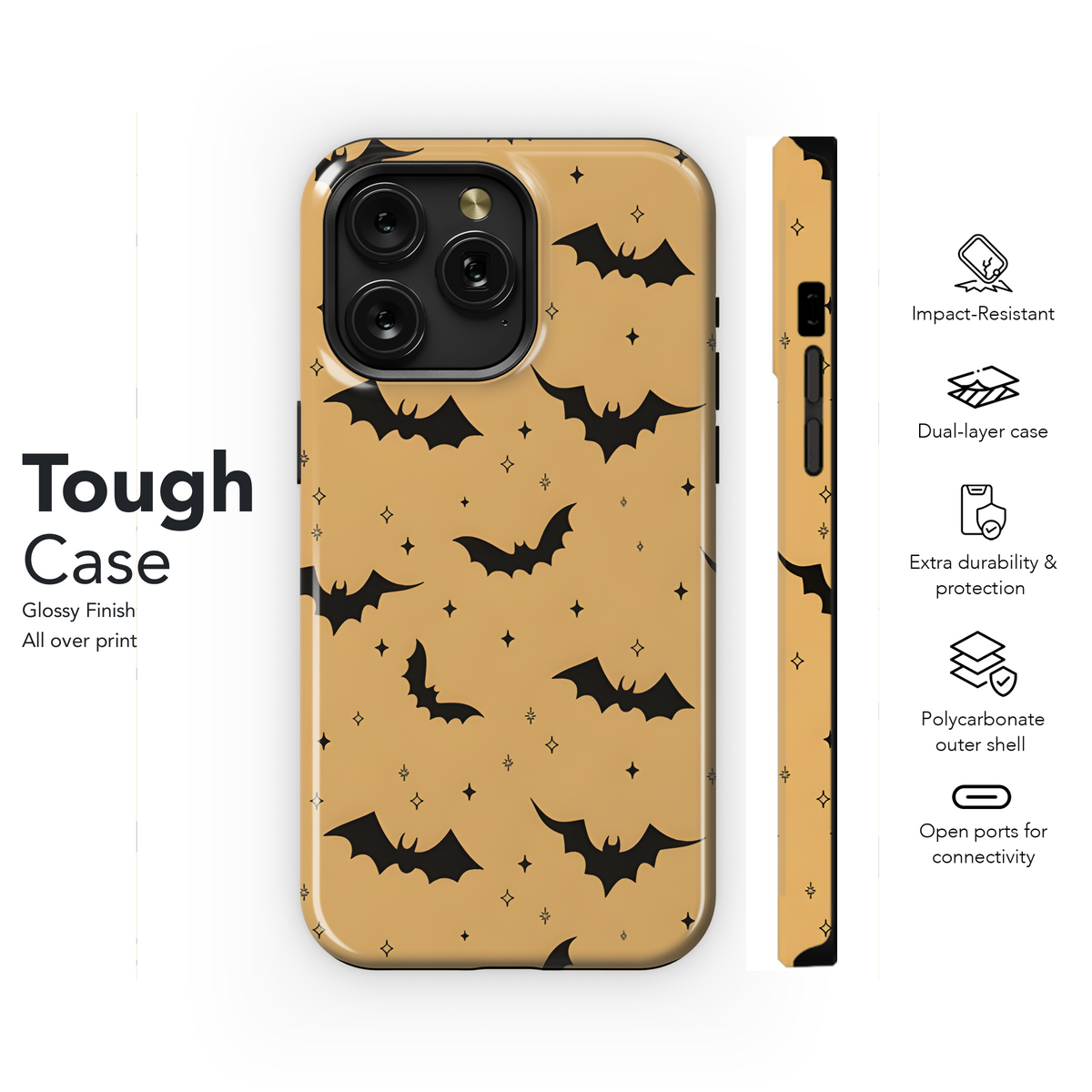 Bat Sky Seamless Phone Case iPhone Samsung Cover Pixel 2172 - Image 6