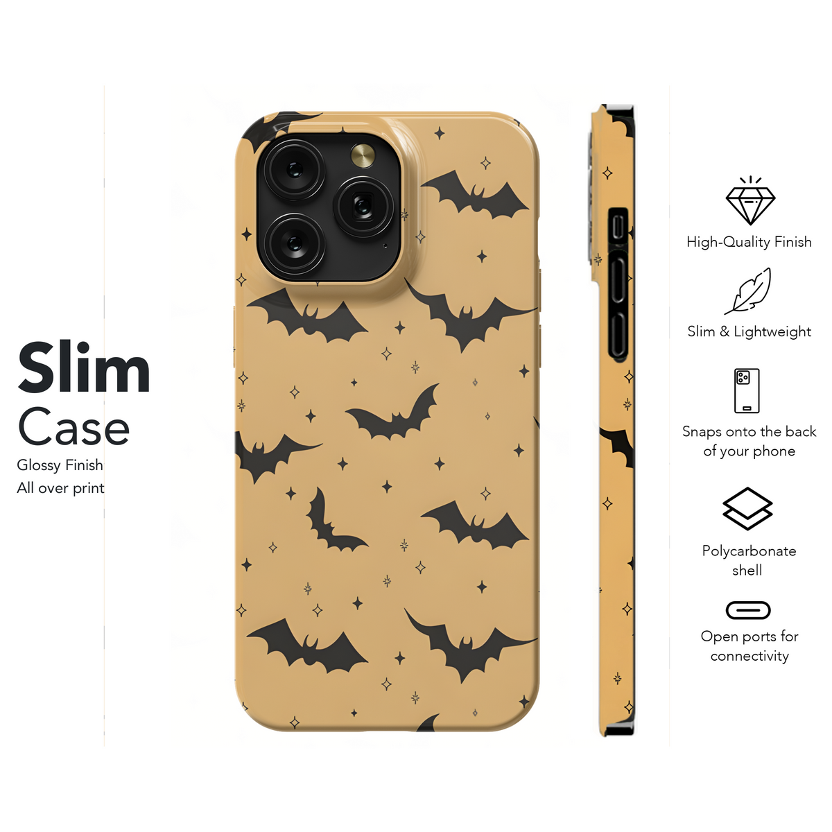 Bat Sky Seamless Phone Case iPhone Samsung Cover Pixel 2172 - Image 7