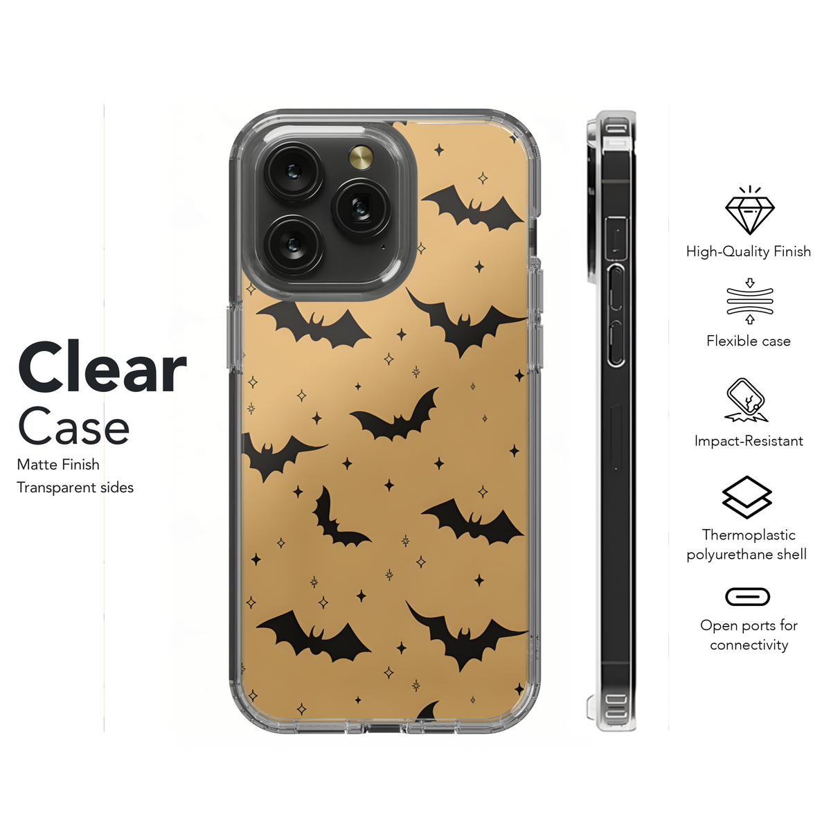 Bat Sky Seamless Phone Case iPhone Samsung Cover Pixel 2172 - Image 8