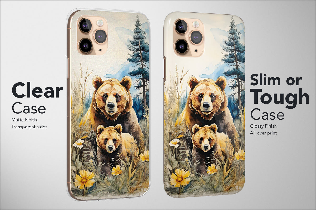 Bear Phone Case Cute Animal Aesthetic Wild Life Cover - Image 3