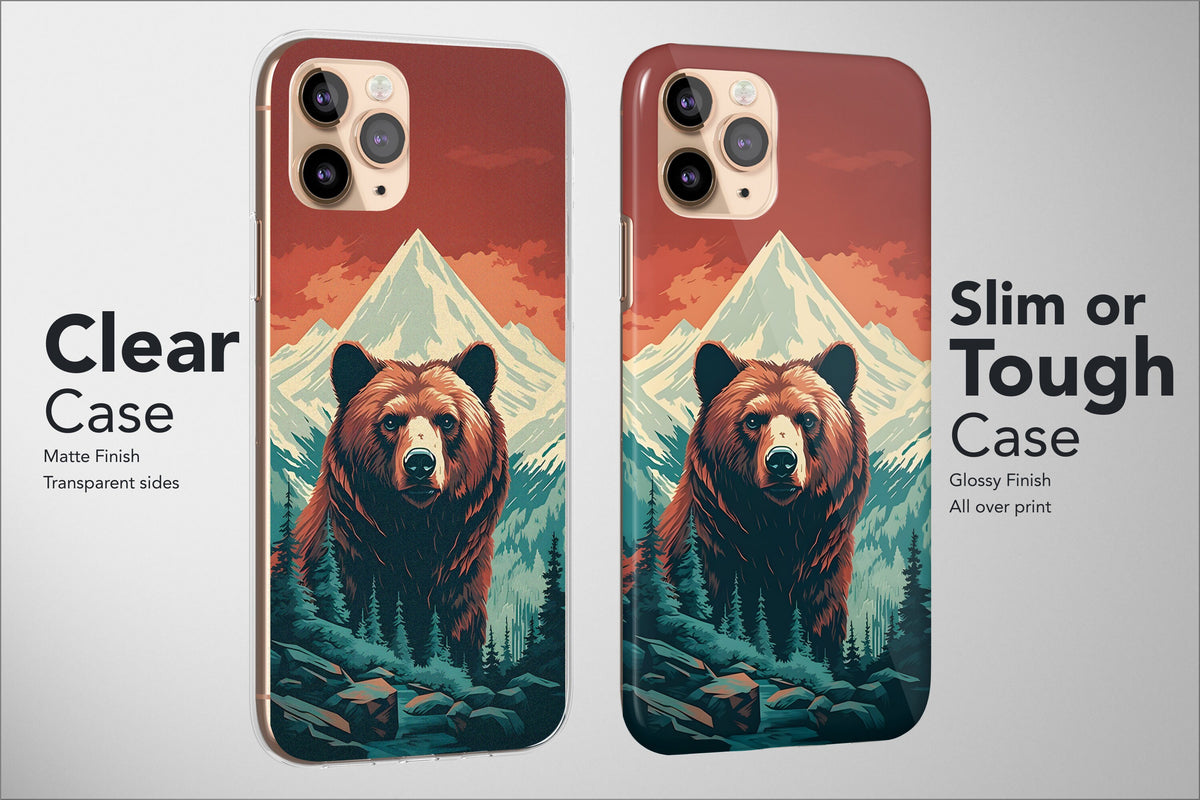 Bear Phone Case Cute Animal Aesthetic Wild Life Cover - Image 4