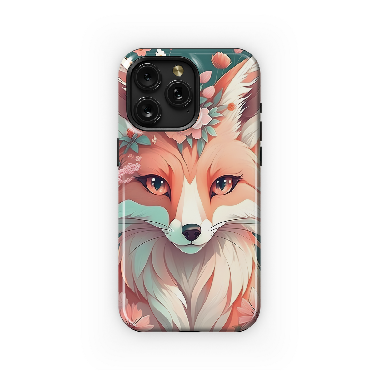 Beautiful Floral Fox Phone Case iPhone Samsung Cover Pixel 3558 - Image 1