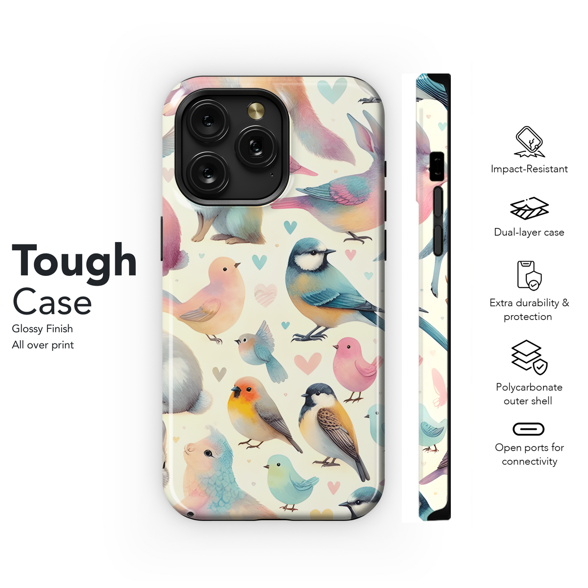 Birds Phone Case iPhone Samsung Cover Pixel 3751 - Image 6