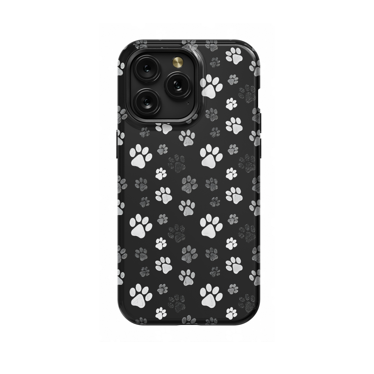 Black and White Animal Cat Dog Paw Phone Case iPhone Samsung Pixel & More 181 - Image 1