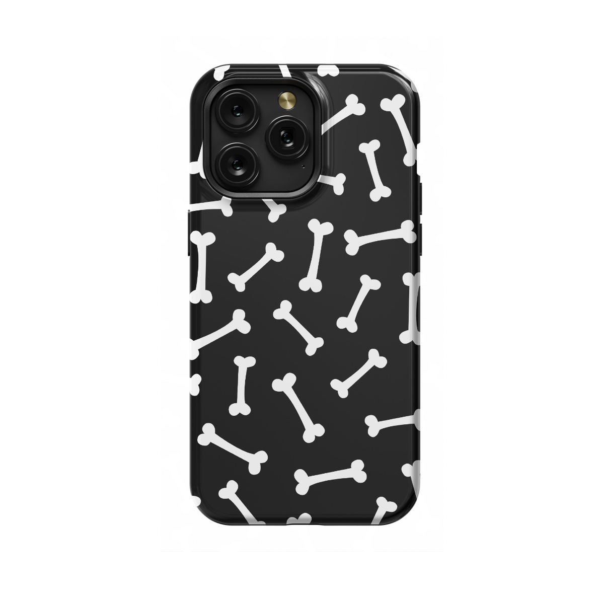 Black and White Dog Bone Phone Case iPhone Samsung Pixel & More 182 - Image 1