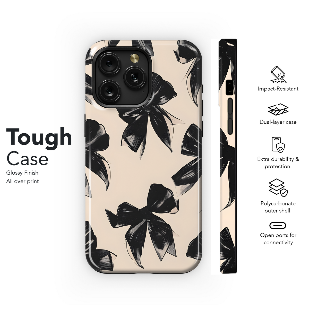 Black Bow Collection
 Phone Case iPhone Samsung Cover Pixel 4215 - Image 6