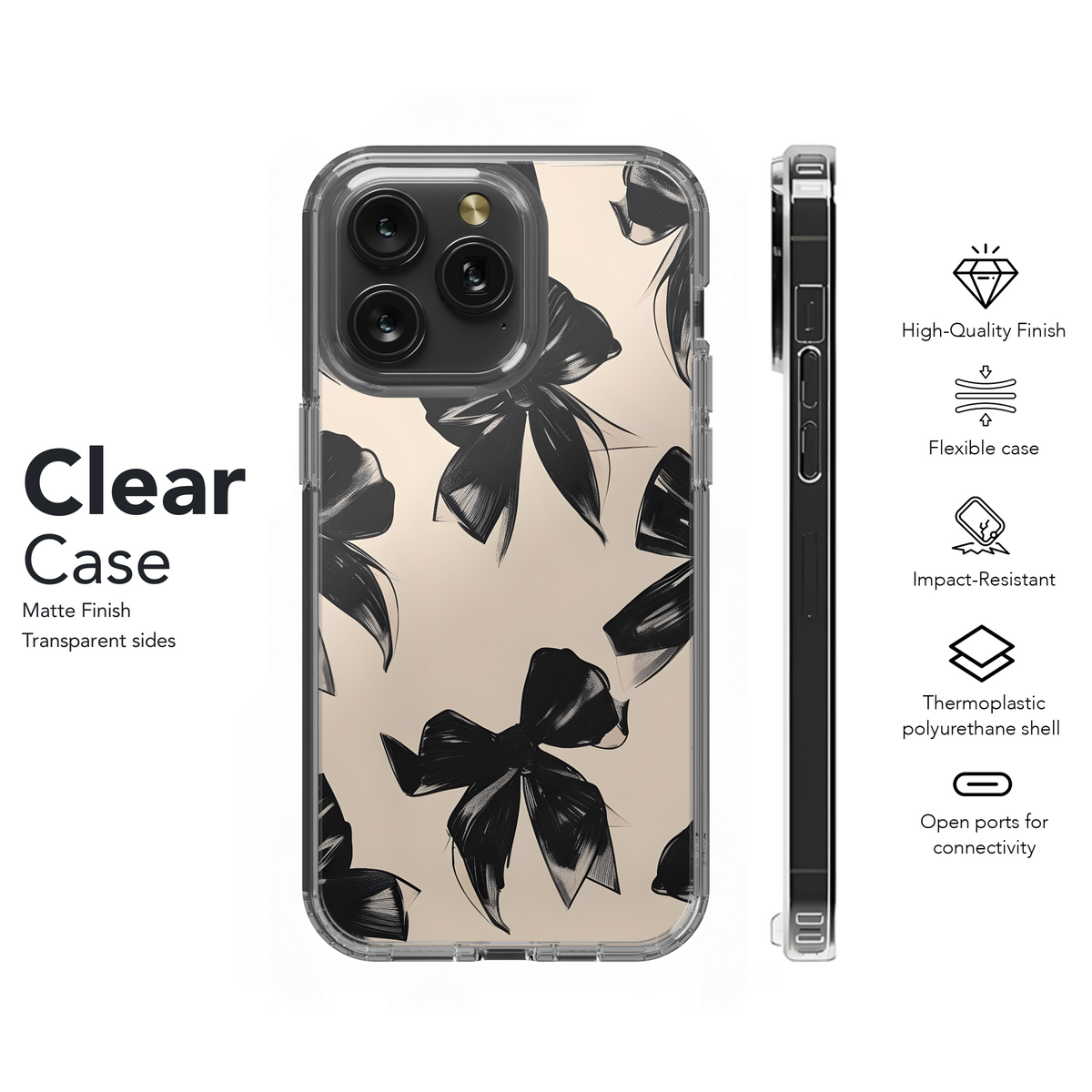 Black Bow Collection
 Phone Case iPhone Samsung Cover Pixel 4215 - Image 8