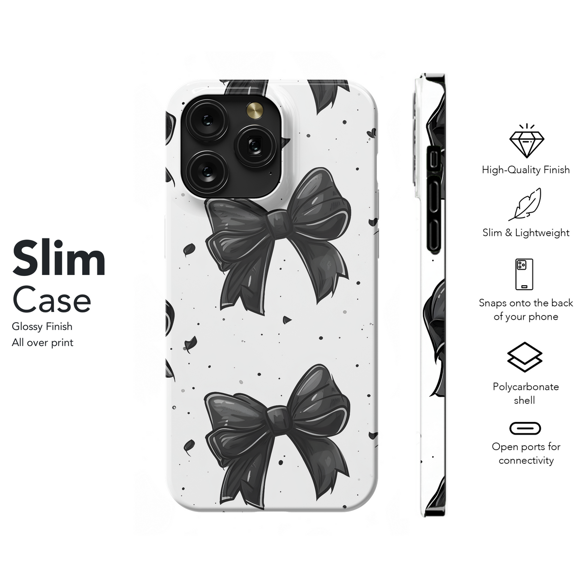 Black Bowknot Design
 Phone Case iPhone Samsung Cover Pixel 4218 - Image 7