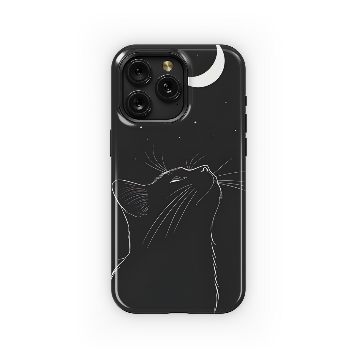 Black Cat Dark Celestial Moon Phone Case iPhone Samsung Cover Pixel 1742 - Image 1