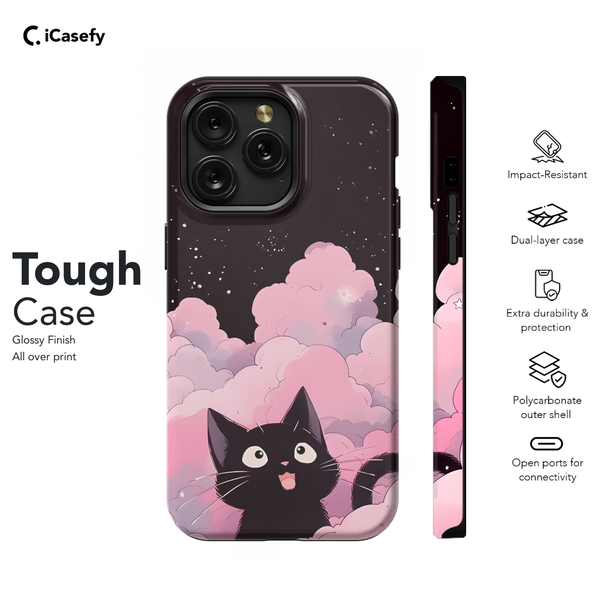 Black cats Phone Case iPhone Samsung Pixel & More 99 - Image 5