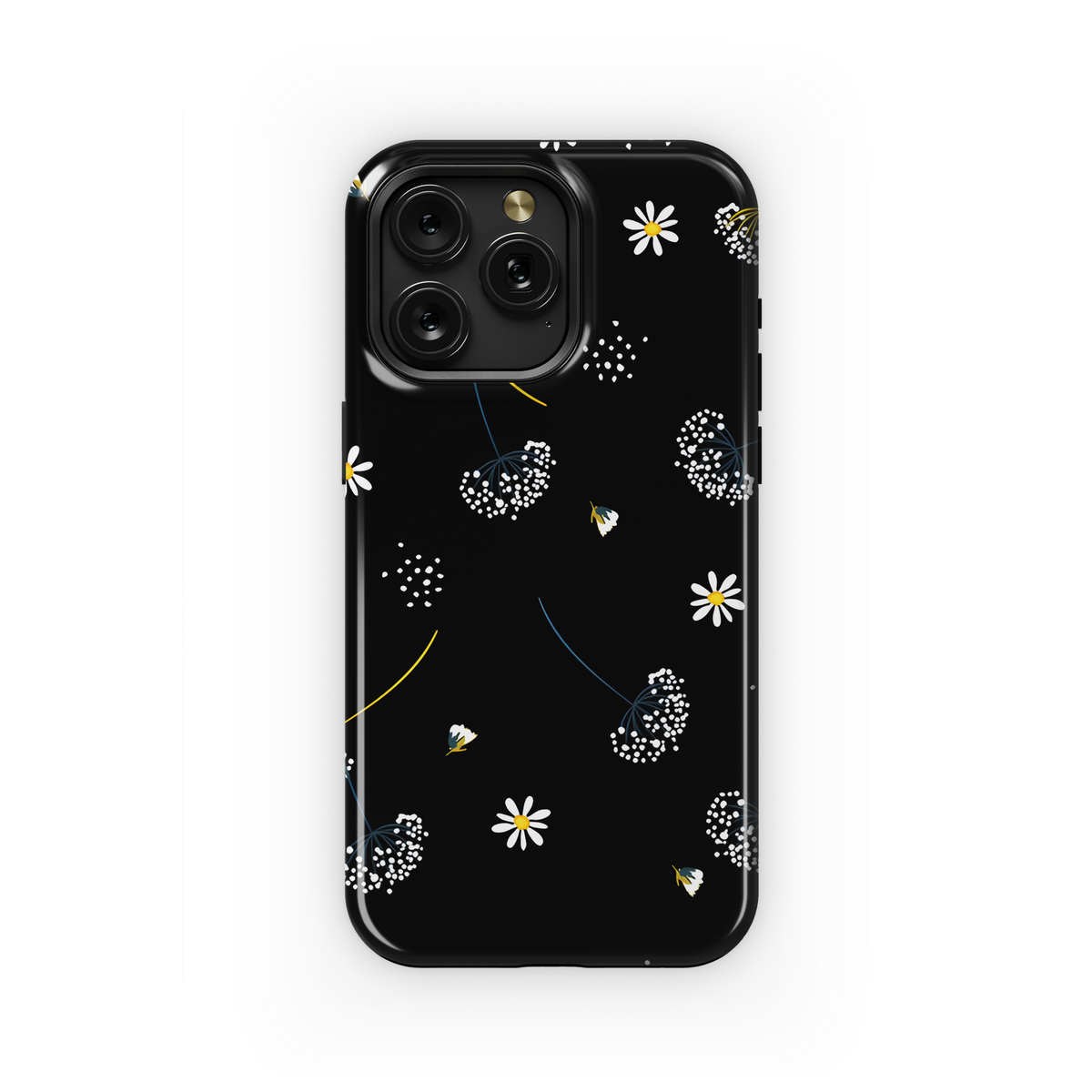 Black Dandelion Phone Case iPhone Samsung Cover Pixel 3952 - Image 1