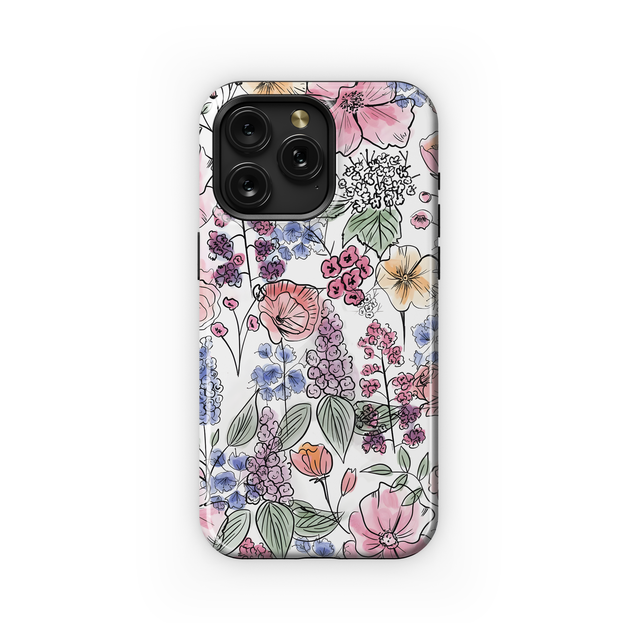 Blooming Watercolor Garden
 Phone Case iPhone Samsung Cover Pixel 4486 - Image 1