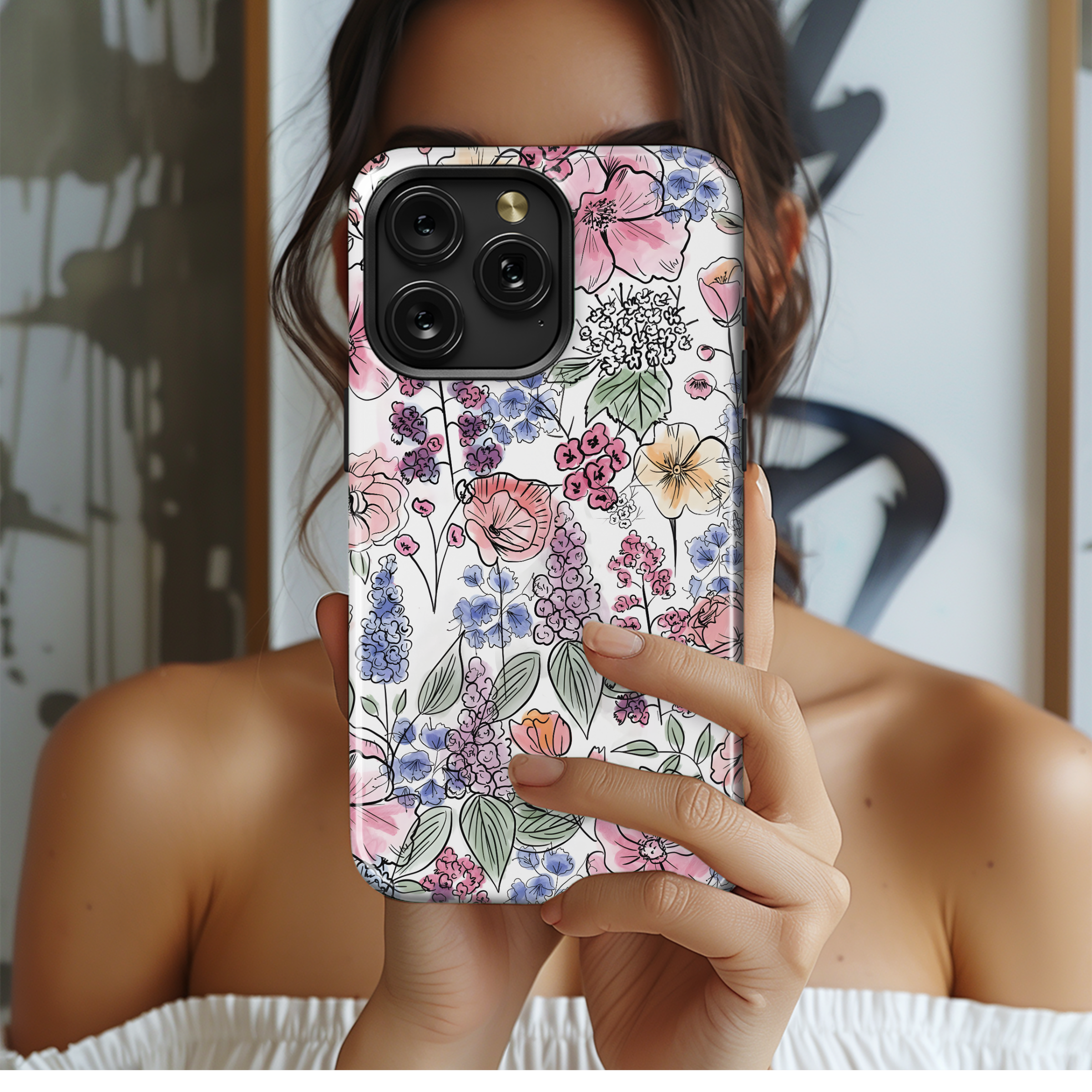 Blooming Watercolor Garden
 Phone Case iPhone Samsung Cover Pixel 4486 - Image 2