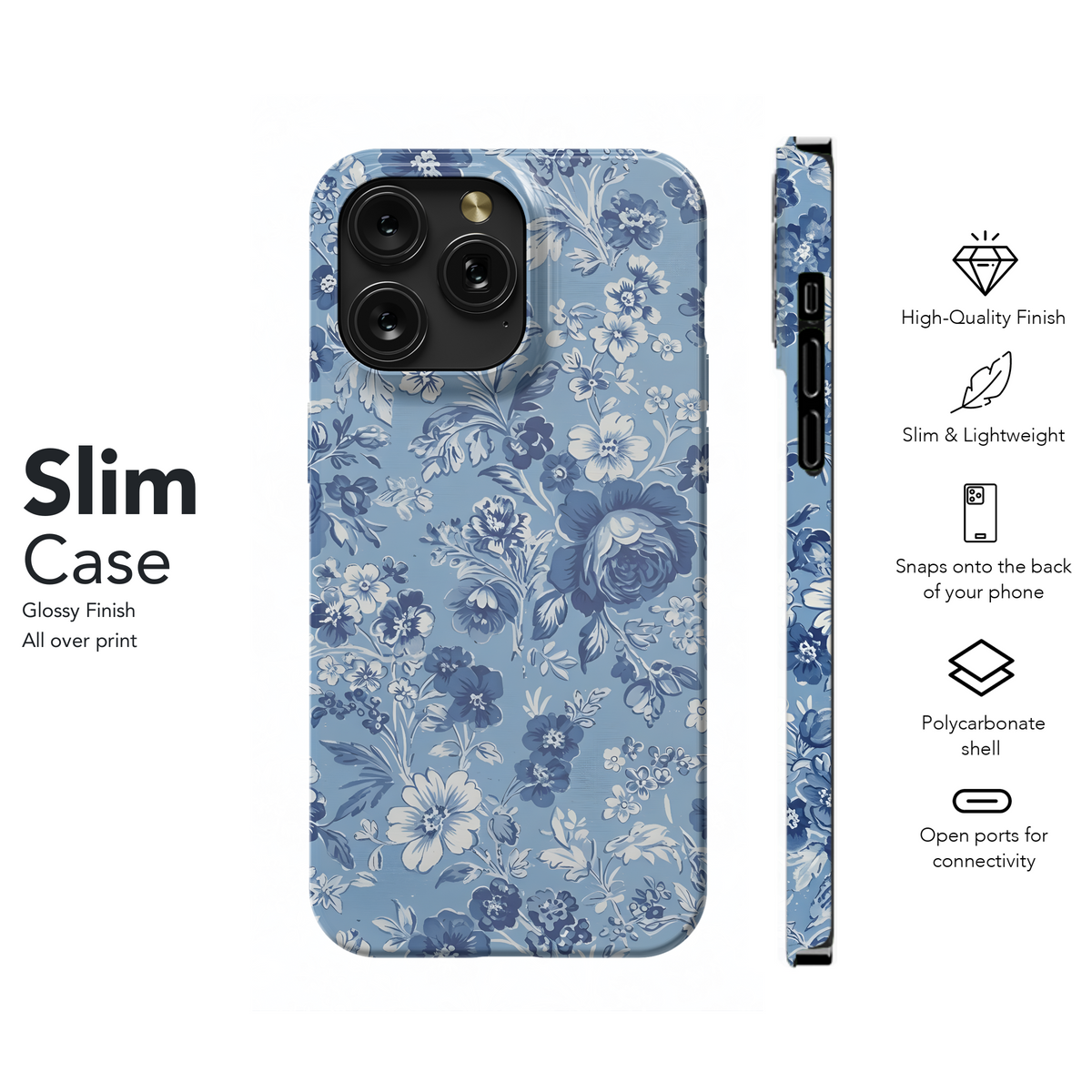 Blue Floral Delight
 Phone Case iPhone Samsung Cover Pixel 4051 - Image 7