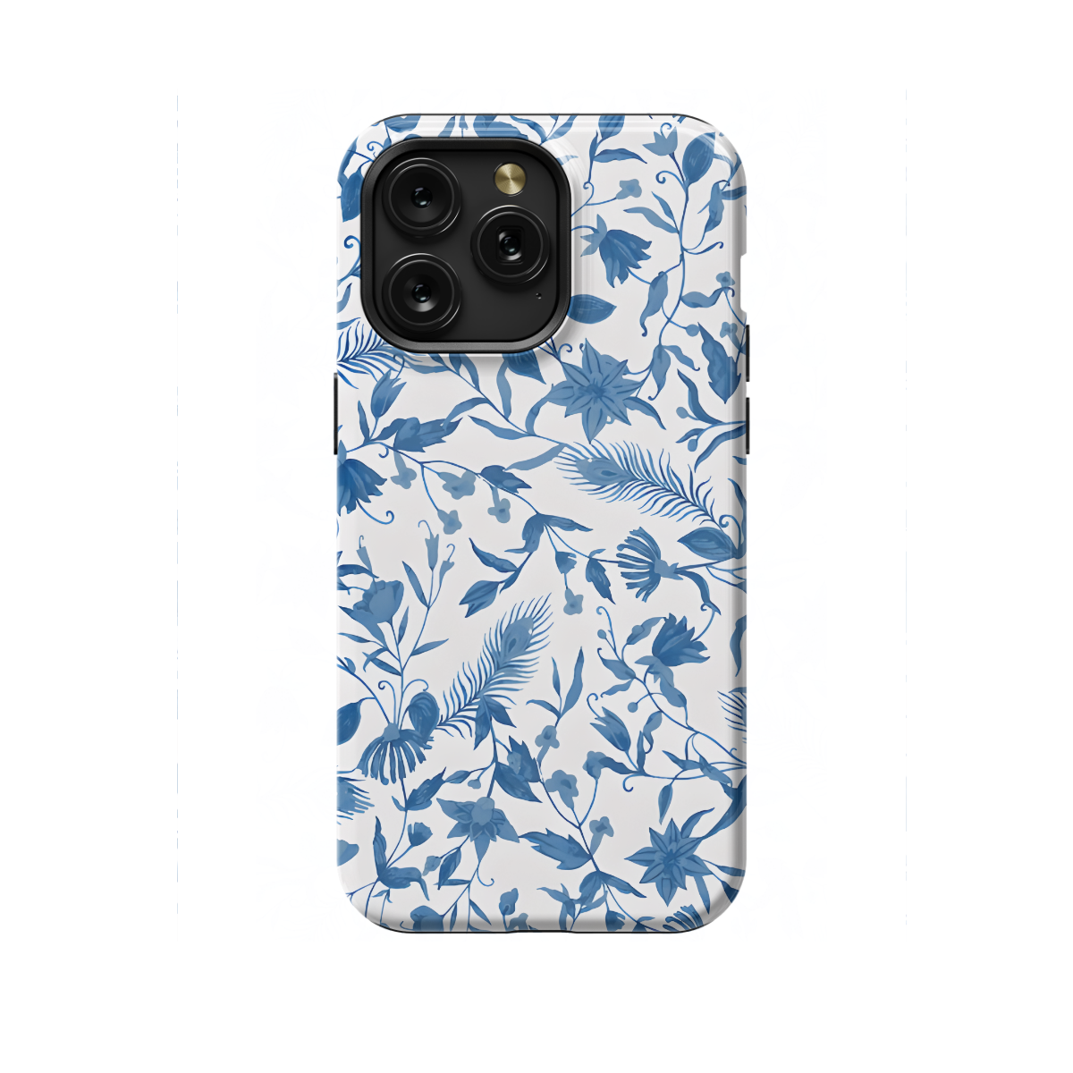 Blue Flower French Toile De Jouy Phone Case iPhone Samsung Cover Pixel 1189 - Image 1