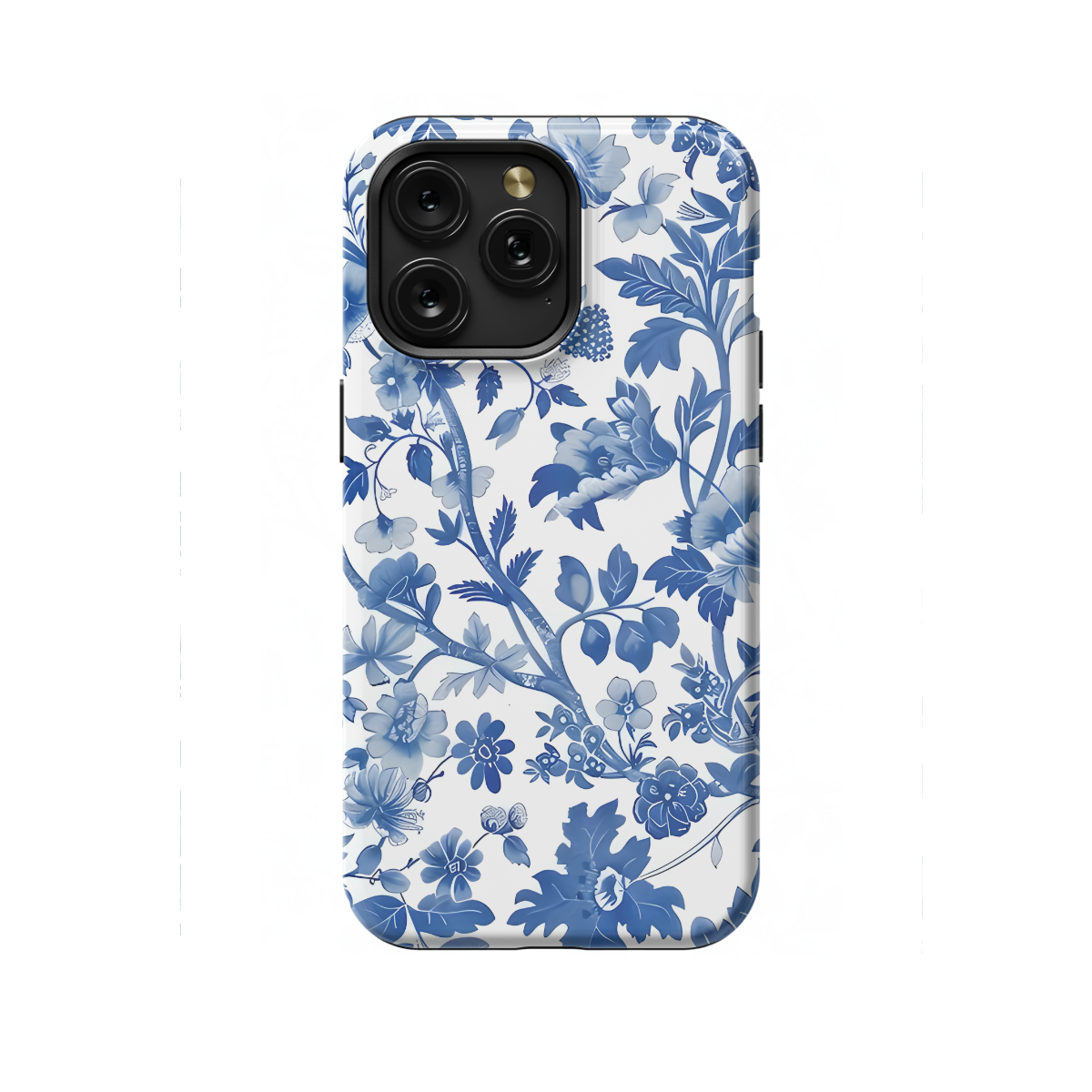 Blue Flower French Toile De Jouy Phone Case iPhone Samsung Cover Pixel 1190 - Image 1