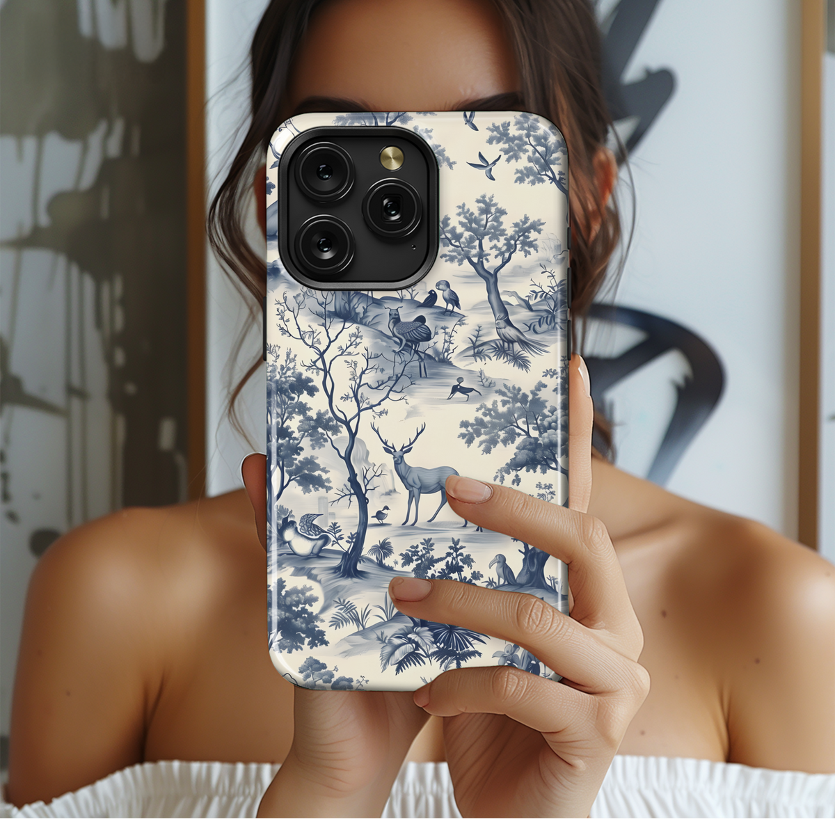 Blue Forest Wildlife
 Phone Case iPhone Samsung Cover Pixel 4048 - Image 2