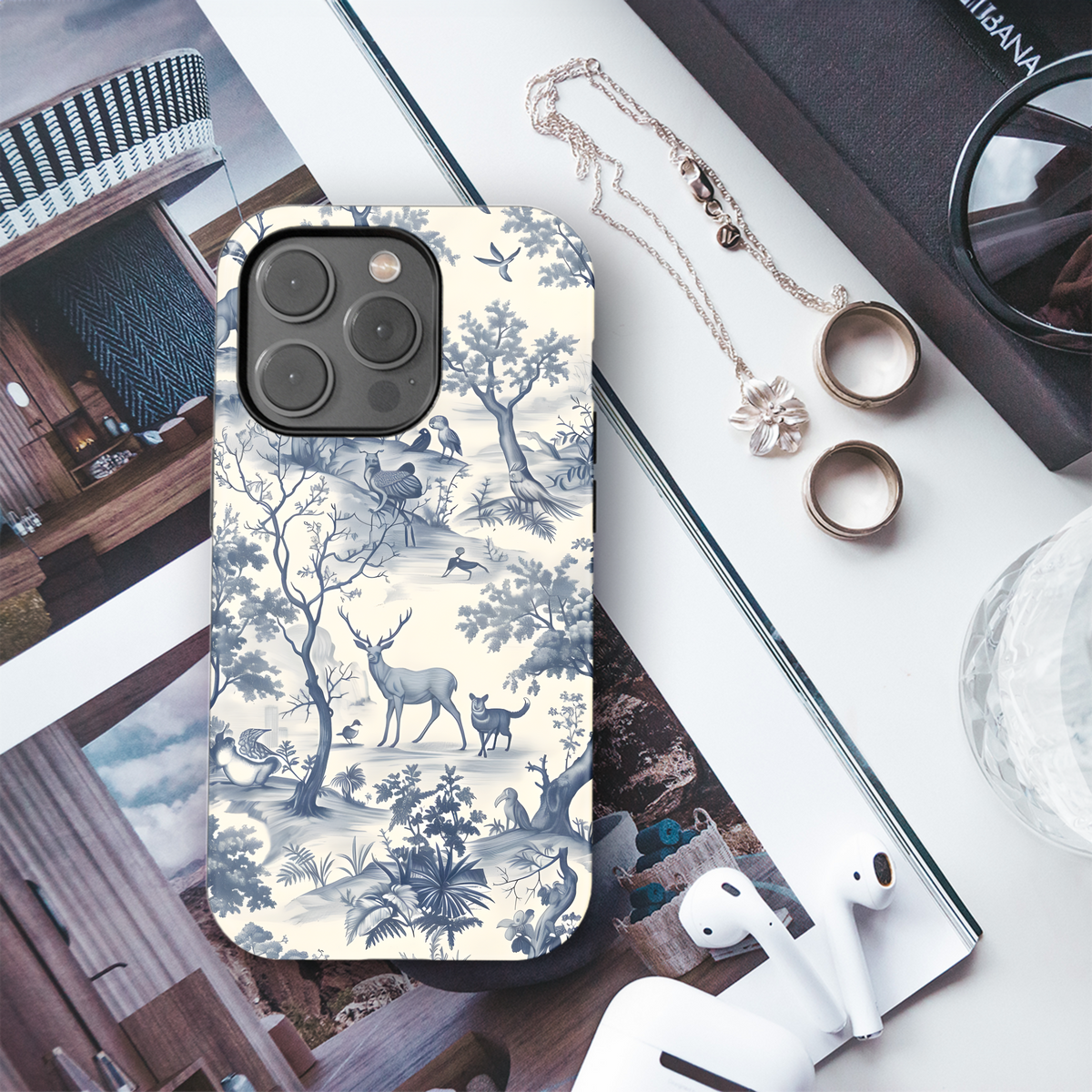 Blue Forest Wildlife
 Phone Case iPhone Samsung Cover Pixel 4048 - Image 3