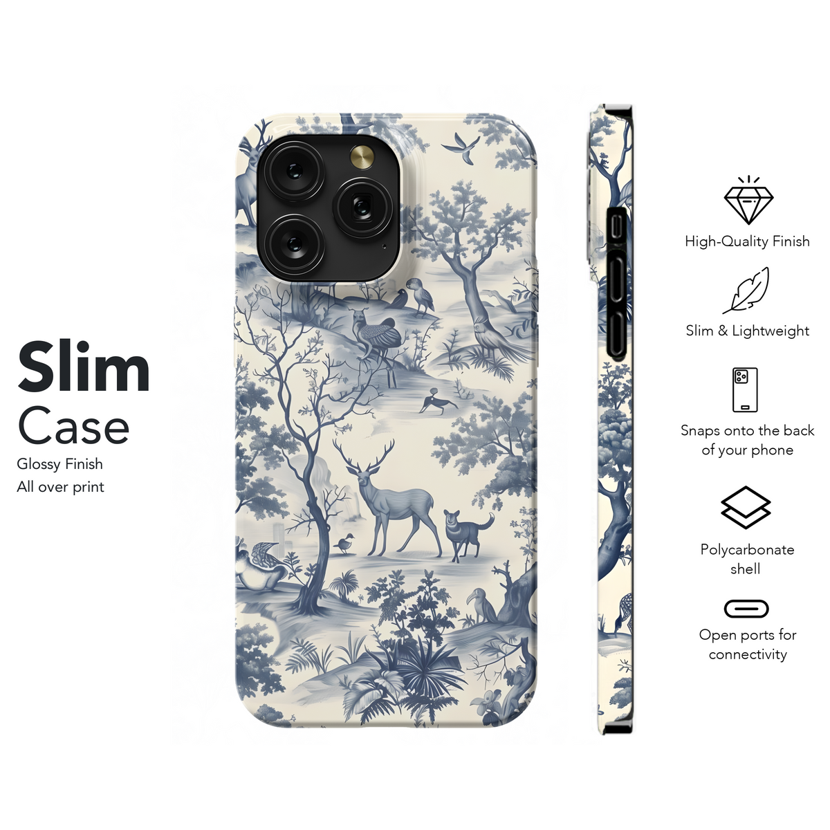 Blue Forest Wildlife
 Phone Case iPhone Samsung Cover Pixel 4048 - Image 7