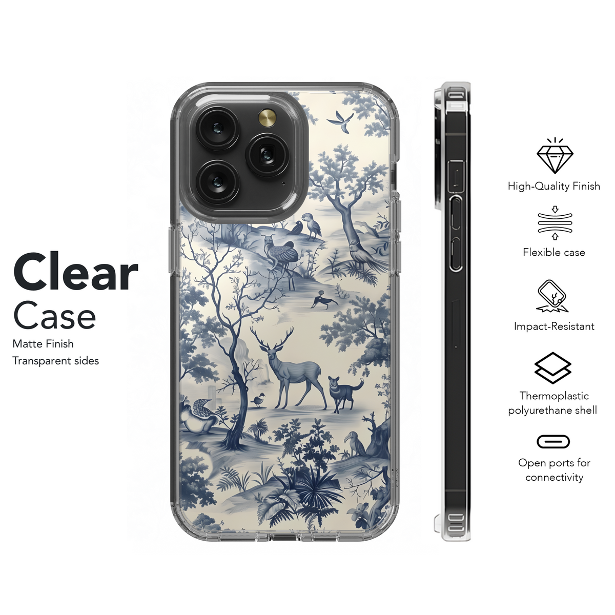 Blue Forest Wildlife
 Phone Case iPhone Samsung Cover Pixel 4048 - Image 8