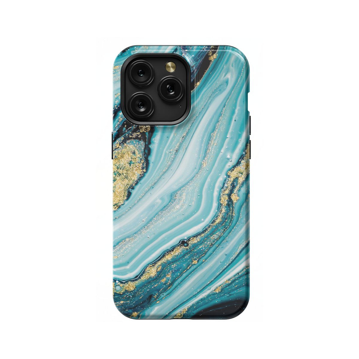 Blue Golden Wave Phone Case iPhone Samsung Pixel & More - Image 1